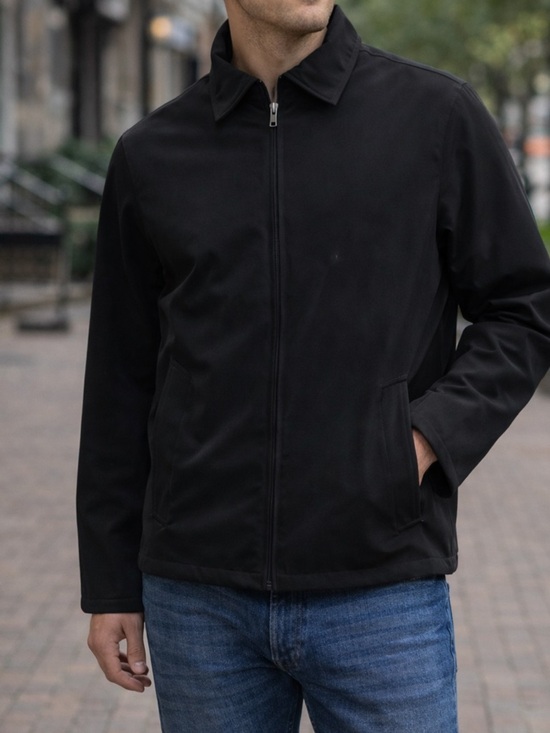 Kenneth Cole Reaction Other - Kenneth Cole Reaction Black Lightweight Jacket Full Zip Mock Neck Coat Men’s XXL